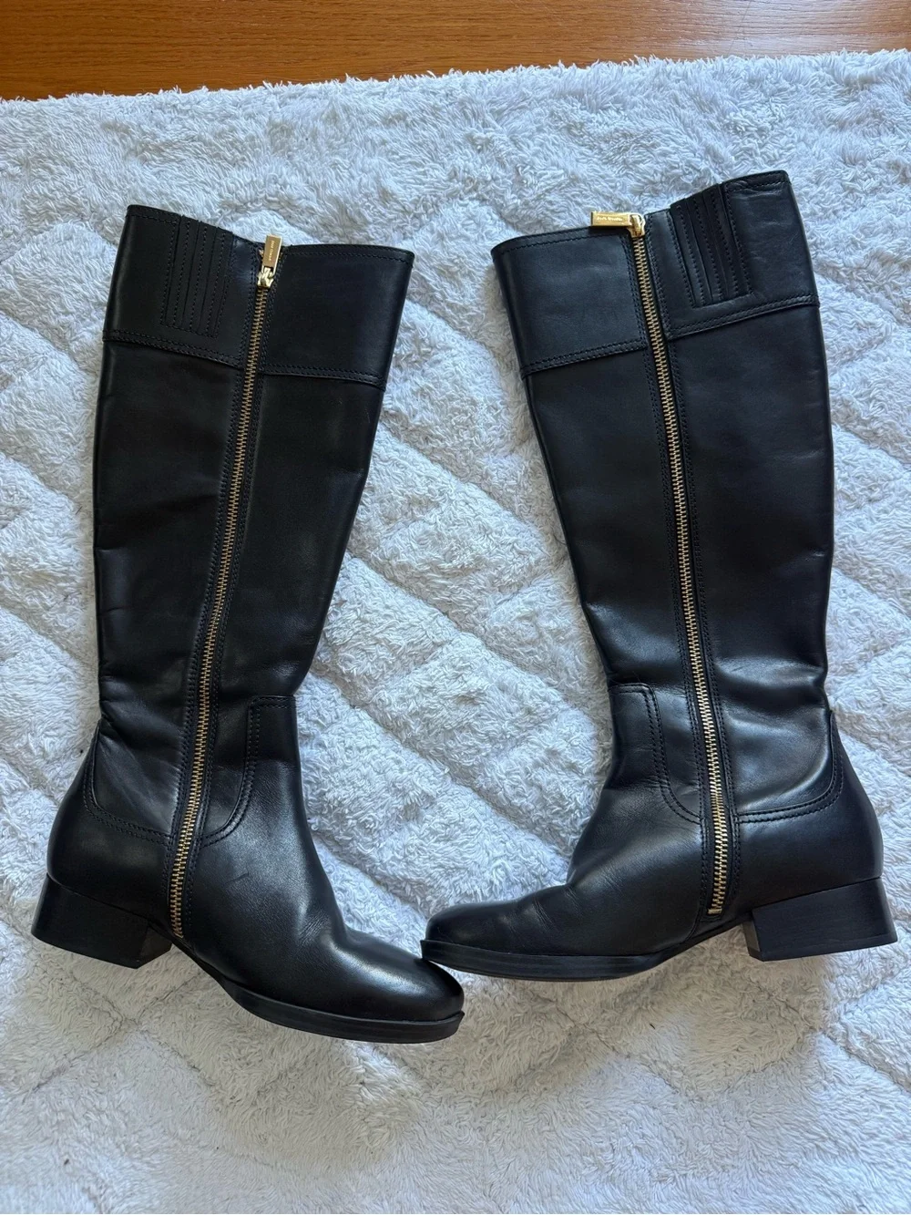 Michael Kors Black Leather Boots Women size 5.5
